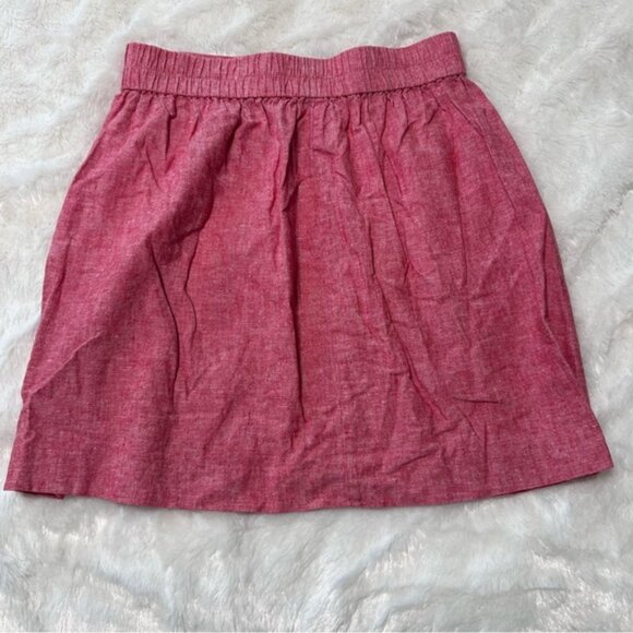 Red chambray mini skirt - Picture 1 of 3